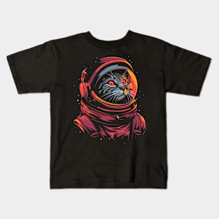 Cat Astronaut Kids T-Shirt